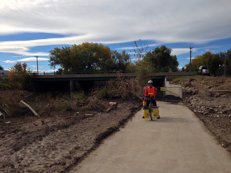 Bike path in Loveland ended here due to flood damage