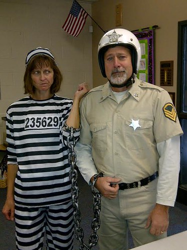 Patty and Joel in their Halloween costumes